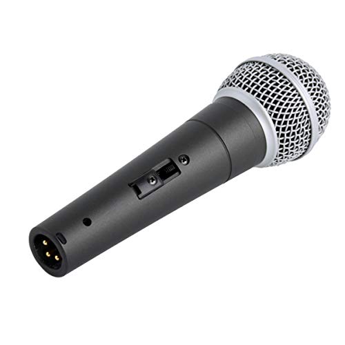 Image of Superlux TM58S Dynamic Vocal Microphone with On /Off Switch | Unidirectional Cardioid Mic for Singing, Recording, Stage, Karaoke, and Live Sound
