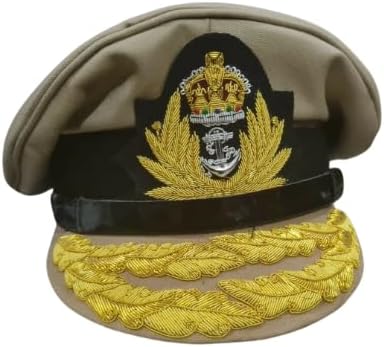 Khaki Royal Navy Admiral Officer Cap, Size 240