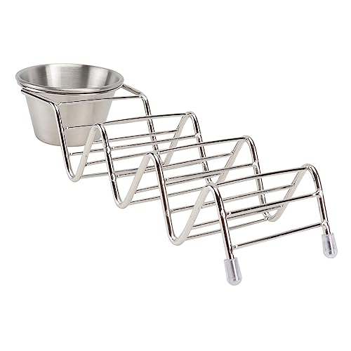 LALADEFIEE Sturdy Stainless Taco Rack Pancake Stand Mexican Crepes Holder Frying Cake Display Stand