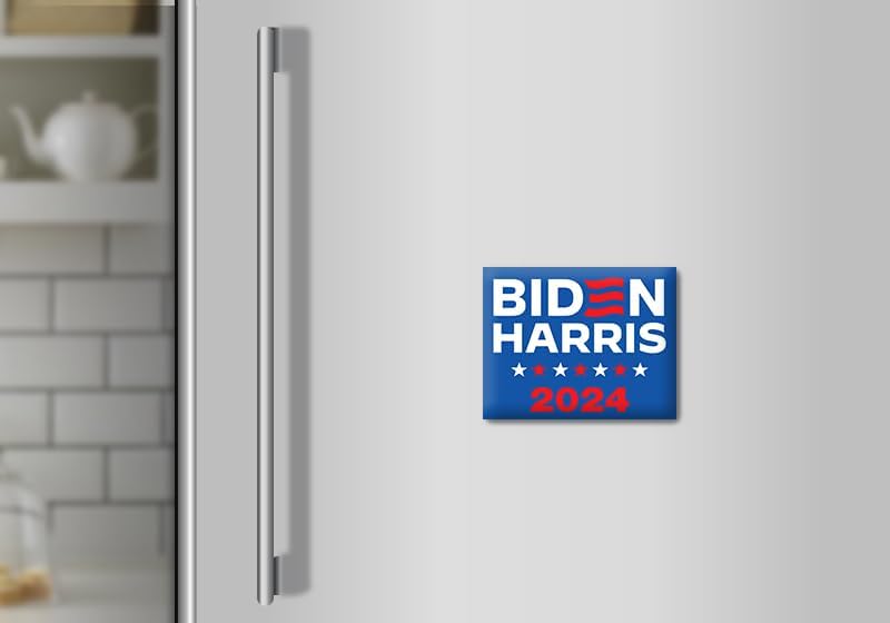 Miniatura 5 de Biden 2024 - Imán de coche  Adhesivo magnético Biden Harris para parachoques  Imán para automóvil Biden  Imanes resistentes de 4 x 5.25 pulgadas de