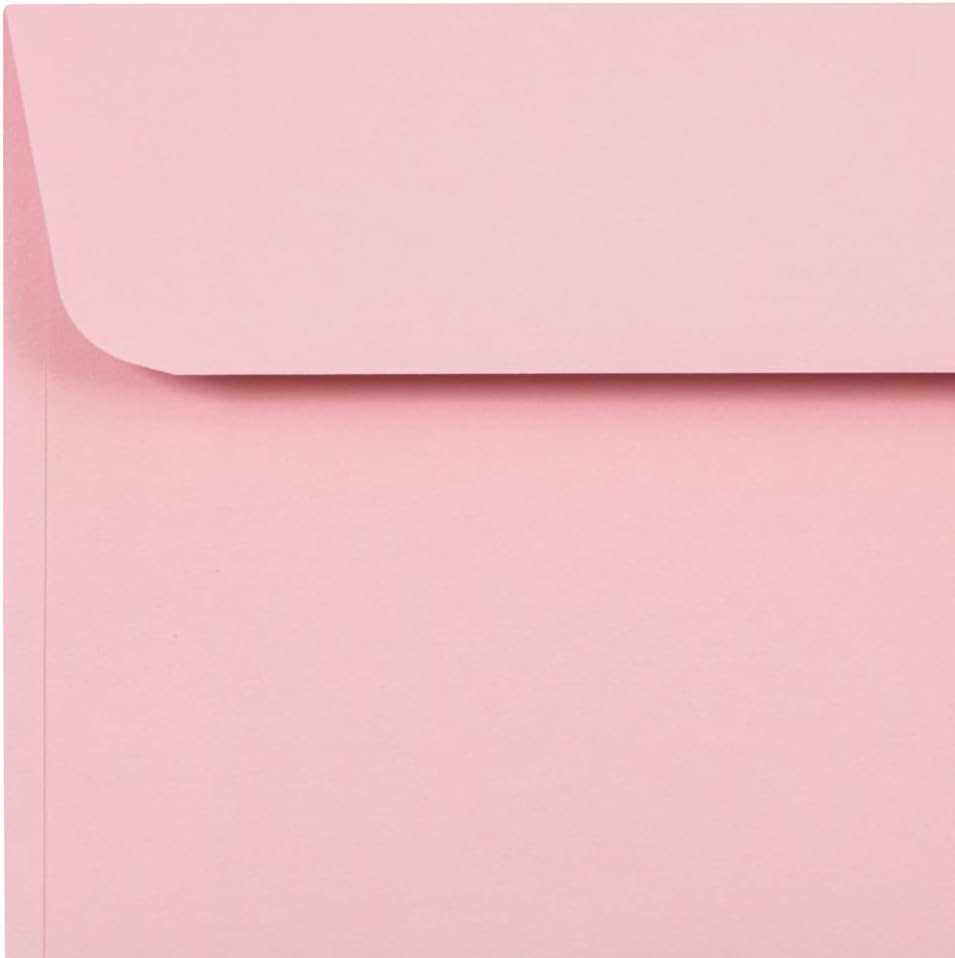 JAM PAPER 6 x 9 Booklet Premium Envelopes - Baby Pink Pastel - Bulk 500/Box