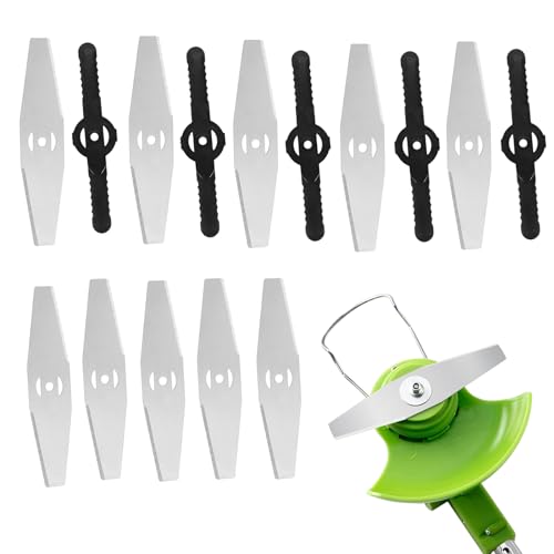 Molyorch 15 Piezas Cuchillas Cortador de Césped, Cuchillas de Plástico Cortacésped, Cuchillas de Plástico de césped con batería Cuchillas de Repuesto de Plástico Cuchillas de Plástico