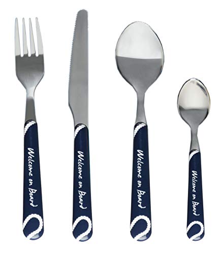Marine Business Besteck Set 24 teilig, Edelstahl, Welcome On Board