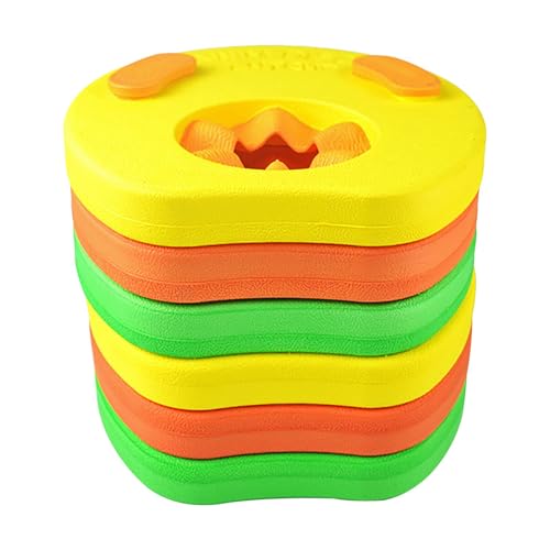 Pulseras de natación Flotadores de natación, Pulseras de natación Pulseras ajustables con disco flotante para niños, 6 piezas Disco flotante para niños Espuma EVA Puños acuáticos para nadar Pulseras a