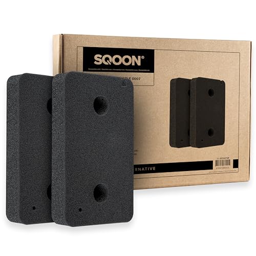 SQOON® 2X Set Filter passend für Miele 9499230 Waschtrockner,Wärmepumpentrockner Fein-Grob, 220x130x30 mm,Schwammfilter, Filtermatte, Kondenstrockner, Schaumstof,Fusselfilter Schaumfilter