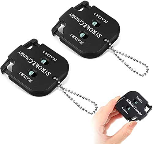 AXKAL 2 Joueurs Compteur de Coups Indicateur de Score de Golf 2 Chiffres Mini Compteurs de Score de Golf Carrés Compte de Golf de Buteur Pratique pour Gardien de Scores de Golf (Noir) Cover