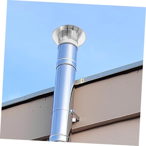 Tapa de chimenea redonda contra viento y lluvia extractor de acero 304 para tejados 8