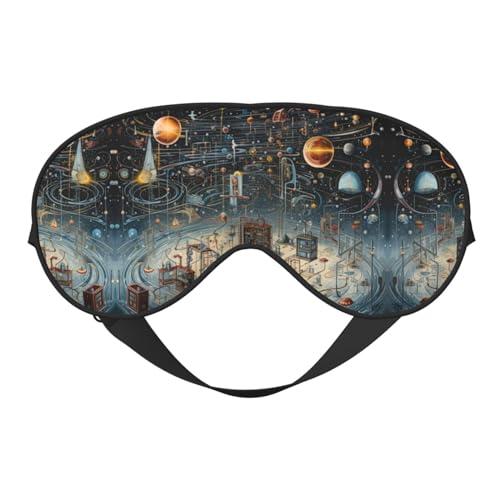 Physics Print Print - Antifaz unisex para dormir, suave y cómodo, para viajes, yoga, trabajo por turnos