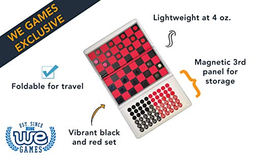 Magnetic Checkbook Checkers juego de mesa portátil miniatura 2