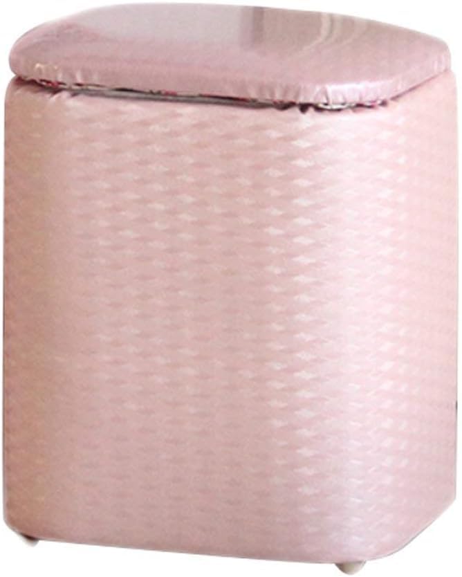 Tabouret de canapé rembourré grand modèle au design ottoman rose
