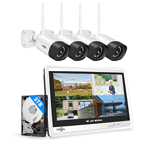 【双方向の音声・防犯対策助成金あり】防犯カメラ ワイヤレスHiseeu...