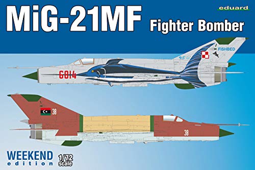 Eduard EDK7451 1:72 Weekend-MiG-21MF Fighter Bomber Model Kit, Various