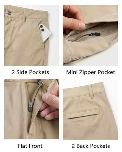 Liloak Mens Summer Shorts Chino Shorts Men Pack Casual Outfit for Lounge Beach Golf Lightweight — view 4
