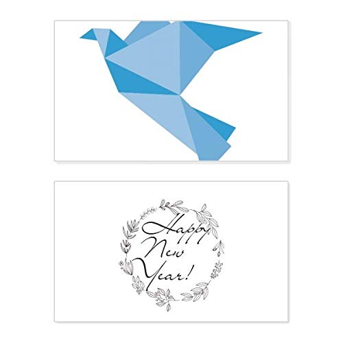 Tarjeta de felicitación conmemorativa con paloma abstracta de Origami tridimensional