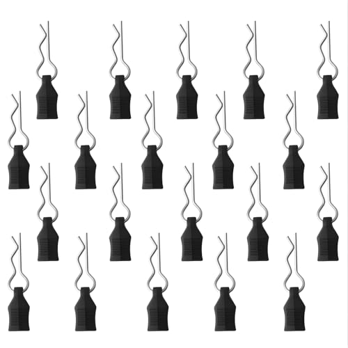 20 Pcs RC Karosserie Clips Deerc Ersatzteile mit Aufreißlaschen, Aluminiumlegierung und Stahl, Ersatzteile für 1/10, 1/12, 1/16 Ferngesteuerte Autogehäuse, Langlebig