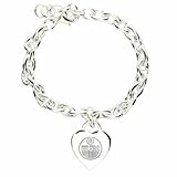 NHL Edmonton Oilers Heart-Charm Bracelet