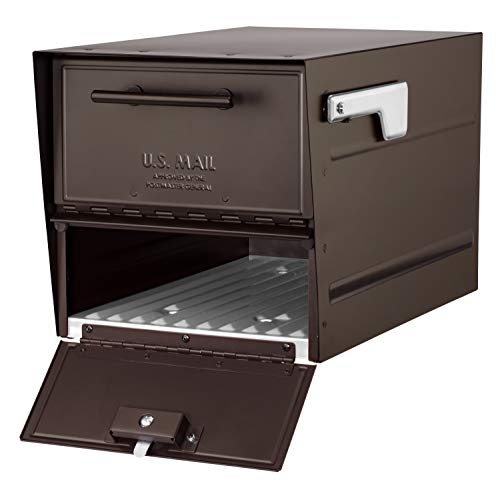 Image of Oasis Eclipse Post Mount Locking Mailbox Rubbed Bronze