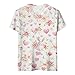 Women's Dressy Casual Round Neck Blouse T Shirt 2026 Summer Short Sleeve Shirts Easter Printed Fashion Loose Tops