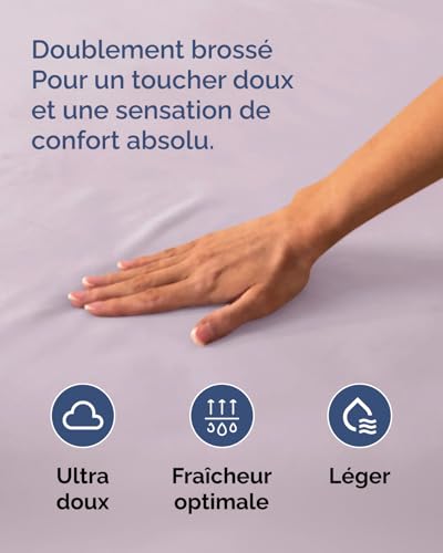 Drap housse 160x200 cm bonnet 40 cm pour matelas extra profond - 6