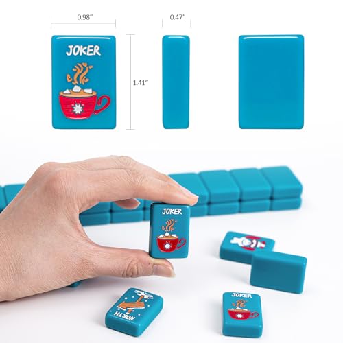 Juego de Mahjong americano con 160 fichas y bolsa miniatura 2