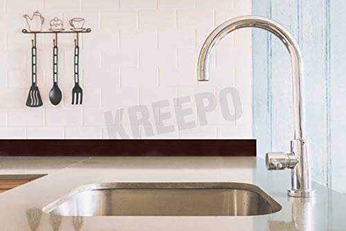 Image of KREEPO Waterproof Waist Line Wall Sticker Self Adhesive Baseboard Wallpaper Border Roll Decals Home Decor Film (Size 4Inch x 10m) (Wood-8)