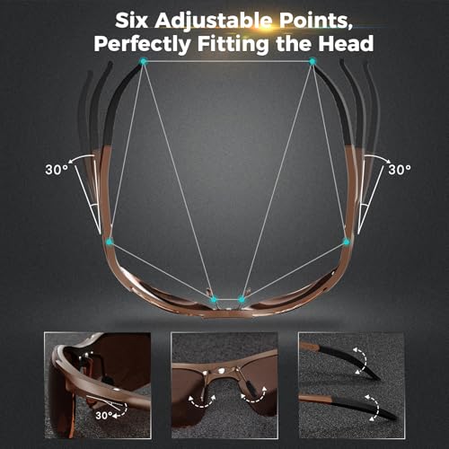 Image of DADA-PRO Polarized Sunglasses Men Sport Driving Sun Glasses Ultralight Al-Mg Mirrored Shades UV400 Protection