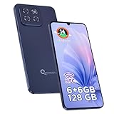 CWOWDEFU Unlocked Android Cell Phone, 6.8''Smartphone, 12(6+6) GB RAM with 128 GB ROM, Dual SIM 4G,Octa-Core,Face/Fingerprint Recognition/NFC/OTG/GPS,Support Global Frequency Bands (Blue)