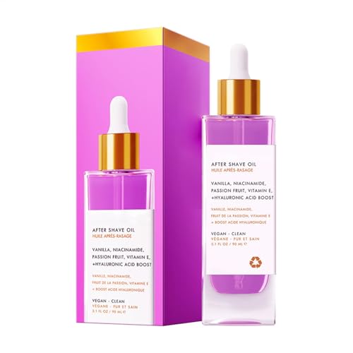 Aceite Para Después Del Afeitado De Fresa Y Vainilla - 90 Ml | Hidratante Y Calmante Para Después Del Afeitado De Fresa Y Vainilla Para Una Piel, Previene Los Vellos Encarnados Y La Sequedad.