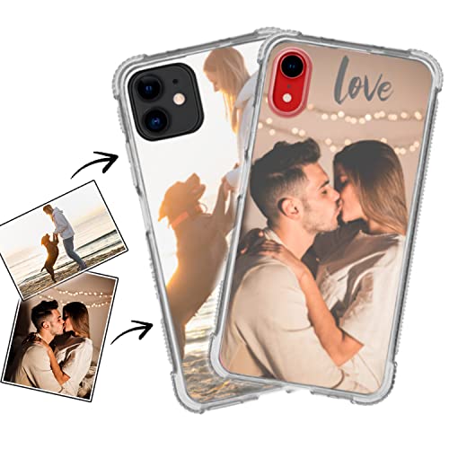 Funda Personalizada para iPhone. [EL ARTISTA ERES TÚ] [Carcasa Personalizable]. Personaliza tu funda [Protección contra Caídas] [Anti-Arañazos] (Reforzada Transparente - iPhone 11)
