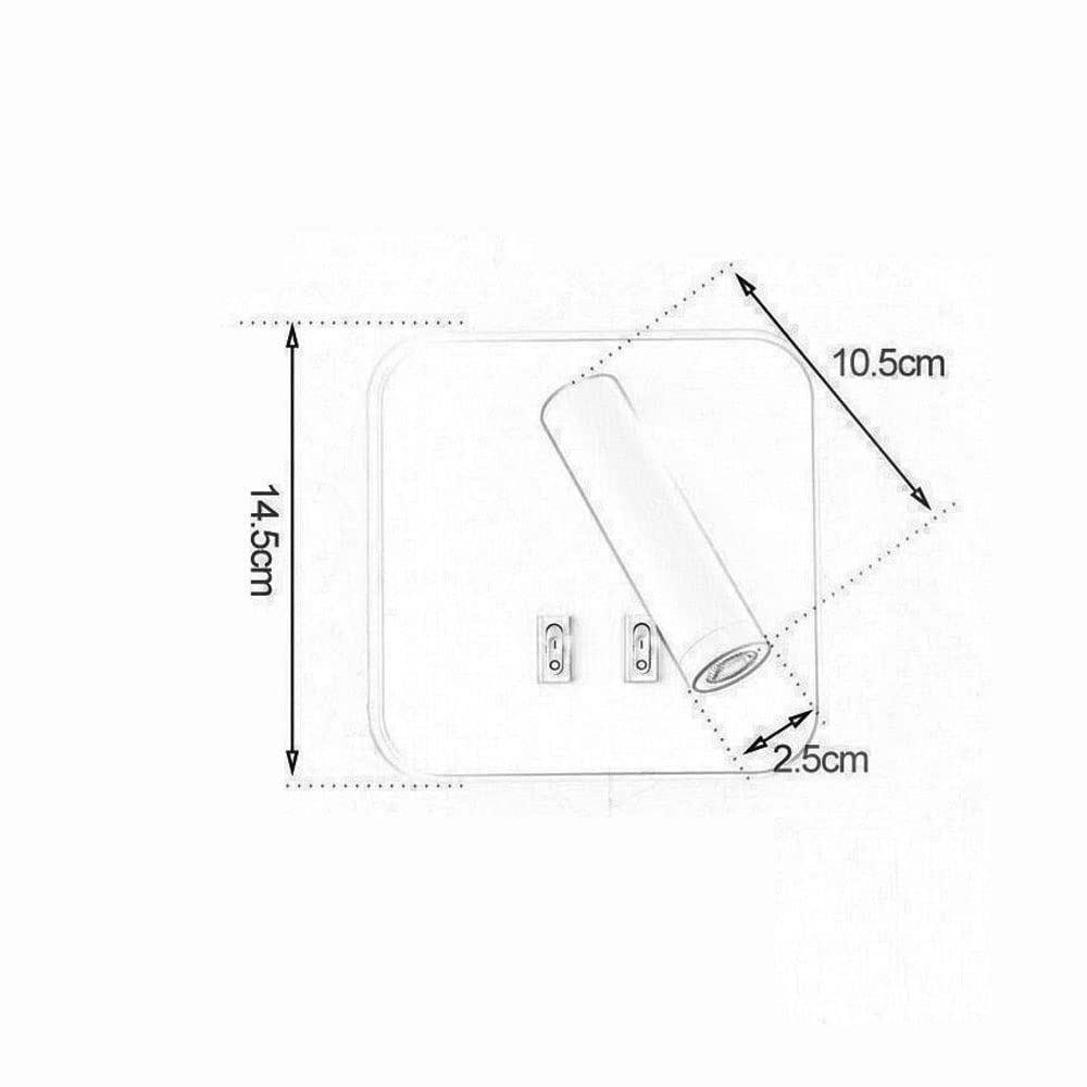 Wandleuchte Led Wand Scheinwerfer 330 ° Einstellbare Wand Lampen Nachts Leselampe, Moderne Quadratmauer Schwenkstrahler, Wohnzimmer Dekor Wandleuchten Schlafzimmer Sconces Kopfteillampe/Bla