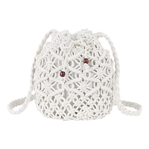 Meyaus Women Mini Cotton Crochet Crossbody Bag...