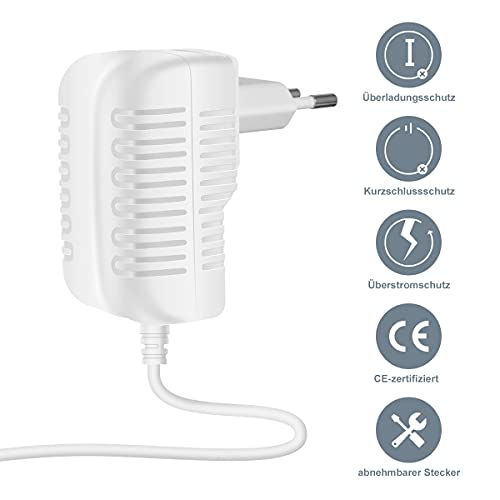 AIEVE Adattatore di alimentazione 4,5V adattatore per 3 batterie AA per catena luminosa a LED/orologio da parete/timer a LED (bianco)