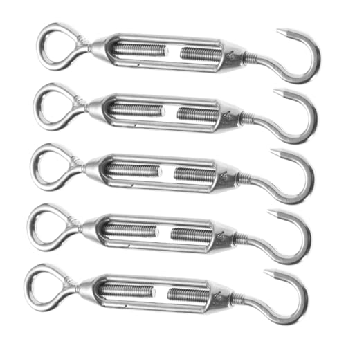 Set de 5 Tensores de Cable de Acero Inoxidable 304 M5 de 4.72 x 0.67 x 0.39 pulgadas miniatura 1