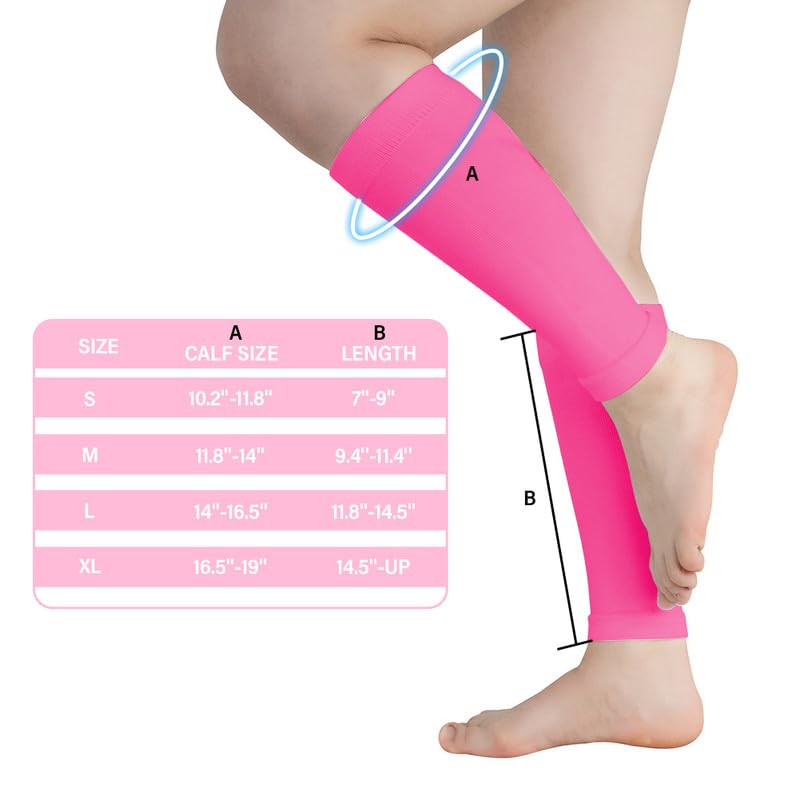 Novetec Calf Compression Sleeves for Men & Women (20-30mmhg), Leg Compression Sleeve for Running Cycling - Image 4