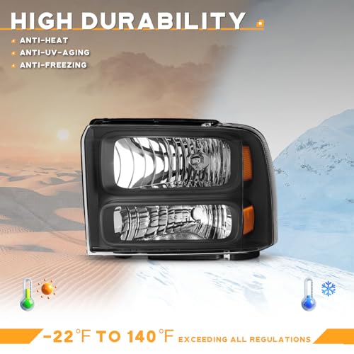 WEELMOTO Headlights Assembly for 05-07 Ford F250 F350 F450 F550 Super Duty by WEELMOTO - Used condition - Image 5