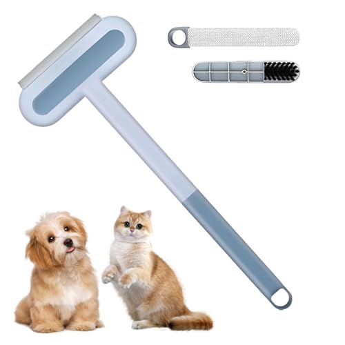 4 in 1 Pet Hair Remover - Washable & Reusable Long-Handle Tool, Gentle Removal for Dog/Cat Hair on...