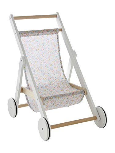 Vertbaudet Puppenwagen aus Holz, Weiß, Einheitsgröße – Bild 3