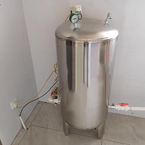 Vaso Expansion Tanque de Presión de Agua de Pozo para Suministro de Emergencia para Uso Doméstico, Tanque Acumulador de Riego para Sistema de Galones, Contenedores Presurizados Precargados(45x95cm (10