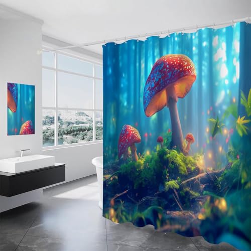 Rideau de douche forêt féerique pour une évasion sensorielle unique sous la douche - 2