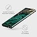 BURGA Phone Case Compatible with Samsung Galaxy S23 Ultra - Hybrid 2-Layer Hard Shell + Silicone Protective Case -Emerald Green Jade Stone Gold Glitter Marble - Scratch-Resistant Shockproof Cover