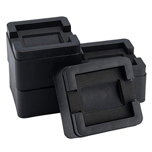 Btsd-Home 2 Inch Heavy Duty Bed Risers 4 Inch Adjustable Bed Lifts Fits To All Wheels Of Furniture, Sofa And Table, Couch Bed Frame Riser 4 Pack #TOP1