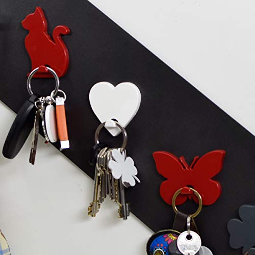 KalaMitica - Hook for Wall Magnetic Board with Strong Magnet - White Heart, 5,5 x 5,1 cm - Image 4