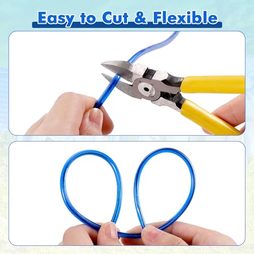 30M Wäscheleine Extra Stark mit Stahleinlage, Wäscheleine mit Stahlkern 4mm, Wäscheleine Reißfest und Rostfest, Wäscheleine Aussen, Rutschfeste Wäscheleinen für Haus und Campin, Kapazität 120kg (Blau)