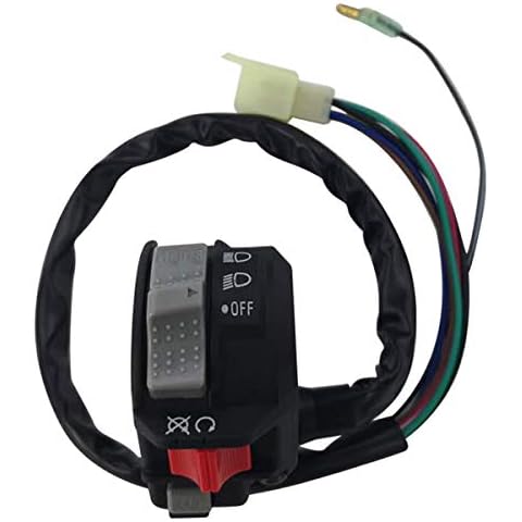 Left Handlebar Control Engine Start Run Off Headlight Switch for Yamaha Wolverine 350 YFM350F Big Bear 350 YFM350F/U Kodiak 400 4WD YFM400F Warrior 350 YFM350X Grizzly 600 YFM600F Moto-4 YFM350E Cover
