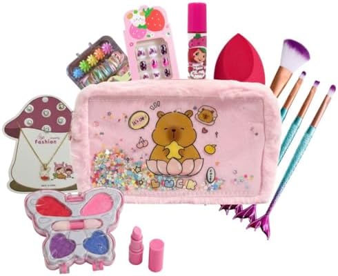 Kit Maquiagem Infantil 36 Peças Hipoalergênico – Mini Mochila ou ...
