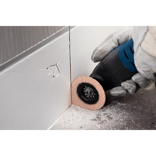 BOSCH OSL234HG 1-Piece 2-3/4 In. x 1/8 In. Starlock Oscillating Multi Tool Grout & Abrasive Carbide Grit Hybrid Grout Blade for Grinding & Rasping Applications - image 6