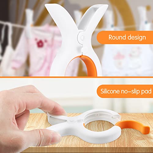 Lallisa 12 Pcs Beach Towel Clips For Beach Chairs Silicone Plastic Strong Clip Strong Beach Chair Clips Hanging Plastic Clothespins Clothes Pins Quilt Drying Clip For Lounge Chairs Beach Accessories #TOP2