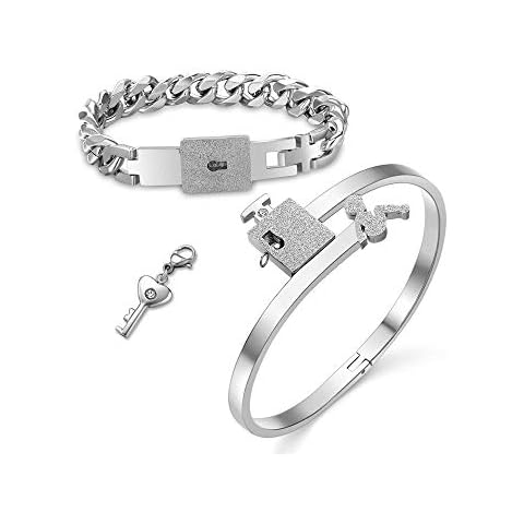 SONGCHANGJEWELRY Lock Bracelet and Key Necklace Cover