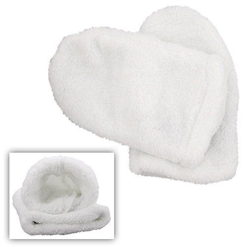 Weiche Mikrofaser Paraffin-Bad Handschuhe, Kosmetex Silver Kosmetikhandschuhe, Wärmehandschuhe, weiß 1 Paar, Handschuh