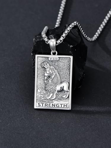 Tarot Card Necklace 925 Sterling Silver Skull Necklace The Devil Death Sun Lover Tarot Jewelry Gifts for Men Women Unisex4